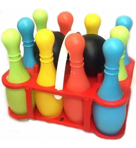 Imagen 1 de 6 de Juego De Bowling Duravit 10 Bolos + 2 Pelotas Playking