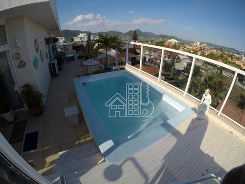 Cobertura Com 3 Dormitórios À Venda, 241 M² Por R$ 1.700.000,00 - Piratininga - Niterói/rj - Co0392
