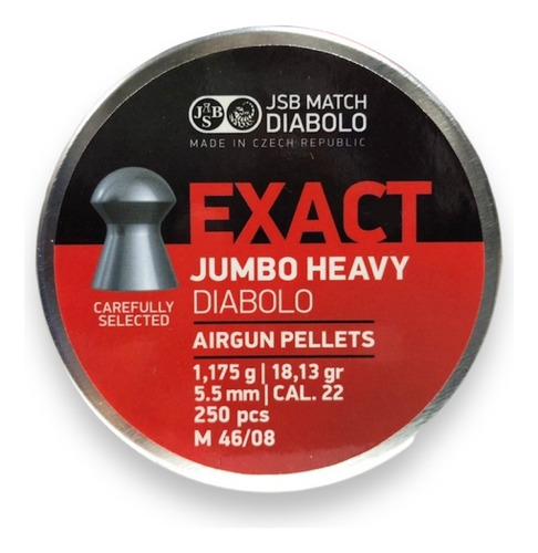 Balines Jsb Exact Jumbo Heavy 5,5mm 1.175g 18,13gr X 250 Uni