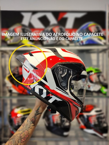 Imagem 3 de 4 de Aerofólio Spoiler Do Capacete Kyt Tt Course Racing Duotech