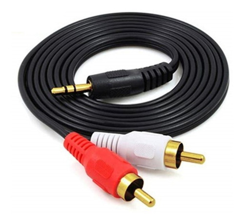 Cable De Audio Plug 3.5 A 2 Rca Estereo De 3 Metros