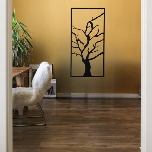 Cuadro Arbol Seco  Mdf 3mm Pared Sala 60x30 Cm + Regalo