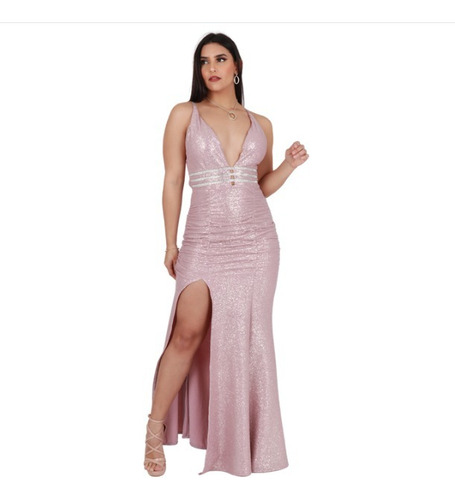 Imagen 1 de 5 de Vestido Largo Fiesta Noche Gala Boda Promocion Coctel