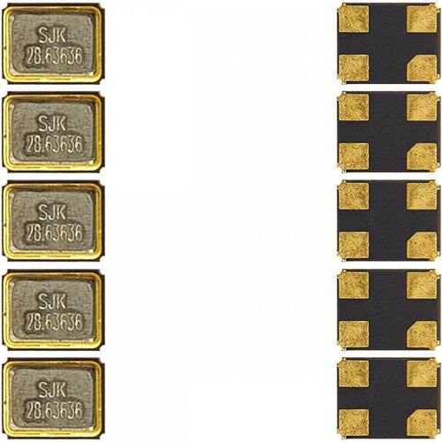 Kit 5 Un Cristal Oscilador Sjk 28.6363 28mhz Smd Sjk28.63636