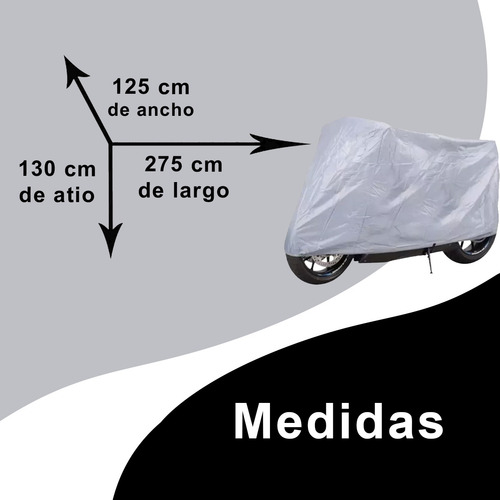 Funda Para Moto Universal Doble Textura Impermeable