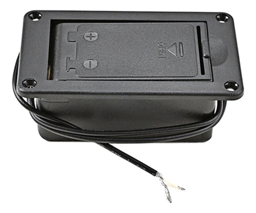 Caja De Batería Para Pastilla De Guitarra, Cubierta Negra