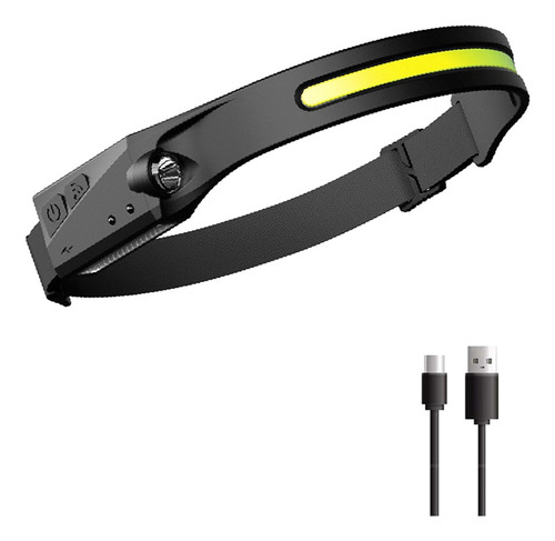 H Faro Delantero Con Sensor Led Recargable Por Usb Xpe+cob