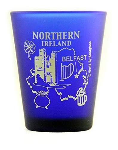 Irlanda Norte Belfast Azul Cobalto Vidrio Shot