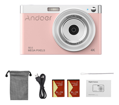 Videocámara Digital Compacta 4k Andoer De 50 Megapíxeles