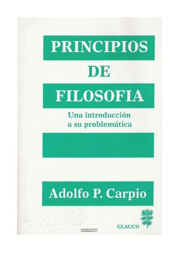 Principios De Filosofía Adolfo P. Carpio