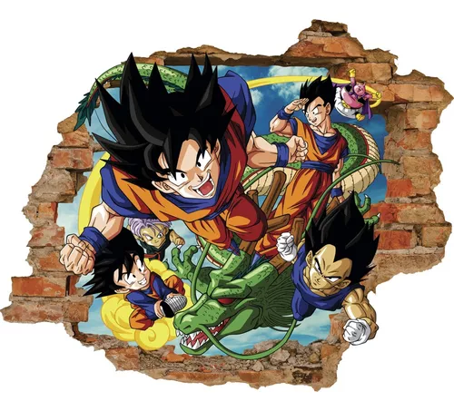 Adesivo Decorativo Parede Dragon Ball Z Goku Alta Resolução