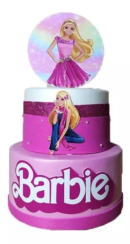 Bolo Fake Falso Para Festa No Tema Barbie