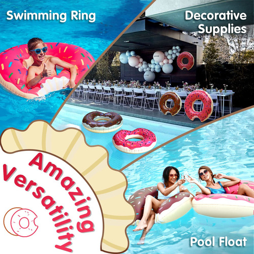 2pzs Salvavidas Inflables Donas Flotadores For Alberca 90cm