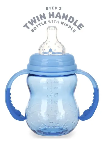 Nuby Botella Tritan 3 Etapas, Grow With Me, Sin Derrames