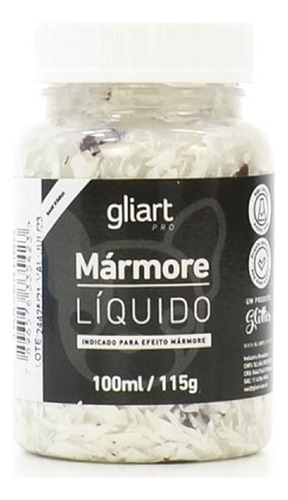Tinta Para Efeito Mármore Liquido 100ml/115g Gliart Cor Travertino