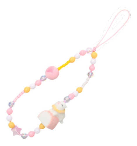 Pulseira De Telefone Com Contas, Desenho Animado, Amarelo