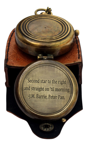Second Star To The Right Barrie Peter Pan Grabado Laton