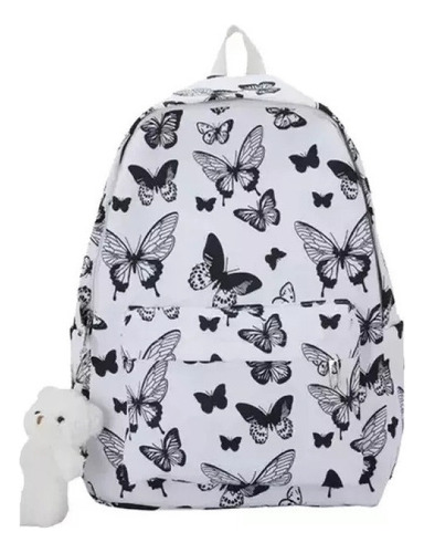 Mochila Ligera Con Diseño De Mariposa Y Bloques De Color Color Estilo 2