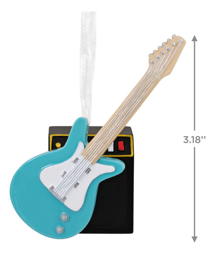 Adorno Navideño Hallmark Boom Box Con Guitarra Eléctrica