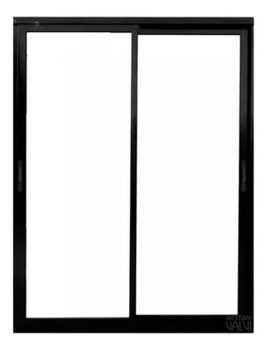 Ventana Aluminio Modena Negra Sin Vidrios 150x200
