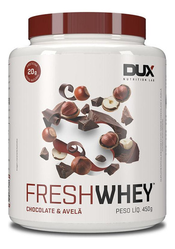 Whey Protein Fresh Whey Dux Nutrition - 450g Chocolate Avelã