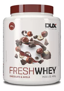 Whey Protein Fresh Whey Dux Nutrition - Pote 450g Sabor Chocolate e Avelã