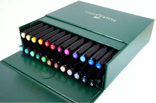 Marcador Tinta pigmentada Faber-Castell Pitt Artist Estudio Brush 24 de punta pincel pack