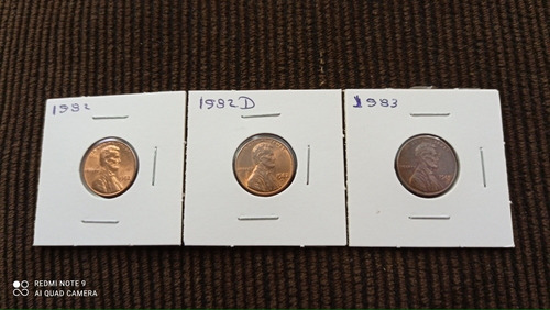 Moedas One Cent 1982.1982d.1983 (Usado)