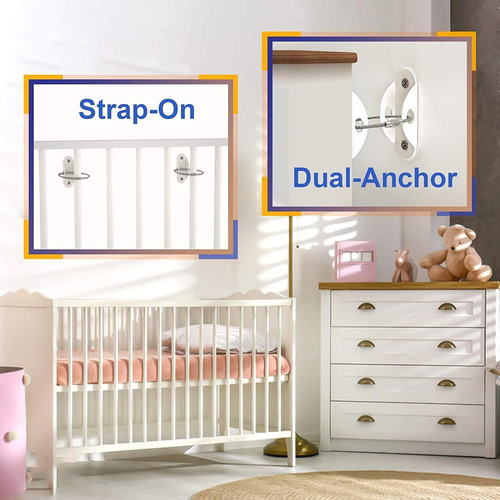 Imagen 8 de 8 de Anclajes Para Muebles Paquete De 10 Correas Para Mueble...