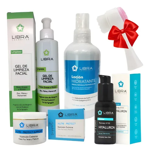 Kit Rutina Skincare Piel Mixta Hialuronico Vitamina E Libra