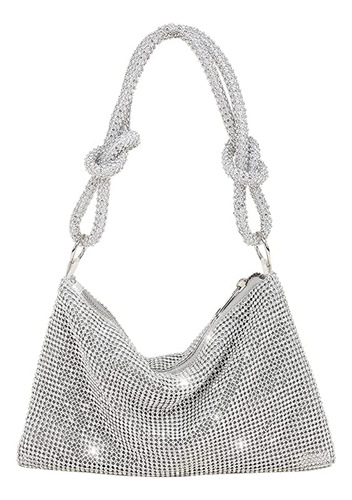 Bolso De Mano Elegante Con Purpurina Para Mujer Con Cremalle