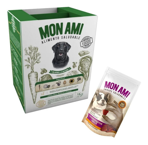 Mon Ami Alimento Superfood Perros Grandes 3 Kg + Snack