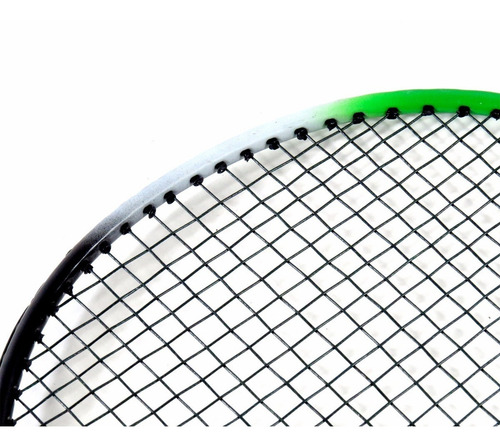 Raquetes De Badminton Verde E Preta + Bolsa Raqueteira
