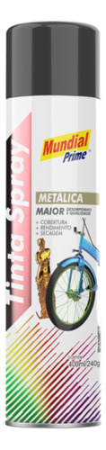 Tinta Spray Metalica Grafite 400ml Mundial Prime 