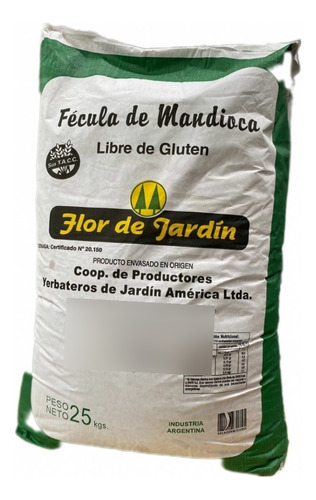 Fécula De Mandioca Por 25kg Flor De Jardín Sin Tacc . Oferta