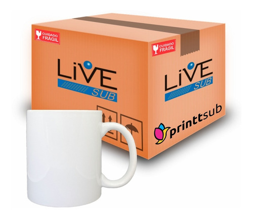 Caneca Para Sublimação Branca Porcelana Livesub 36 Un Aaa+