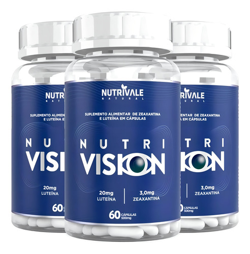 Nutrivision Luteína 2 Un Com 60 Caps 500mg Vitamia Olhos