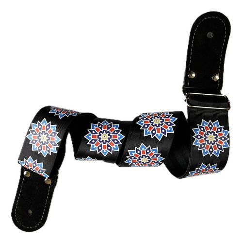 Strap Para Guitarra Kidam Con Diseño En Dtf Color Multicolor Estrellas