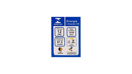 Lampada Led Bulbo A65 12w E27 6500k Branco Frio 1200l