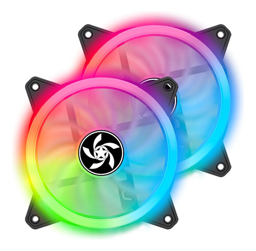 Kit 2 Cooler Fan Avulso 120mm Led Rgb Gabinete Coolerstar