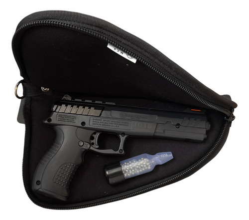 Pistola De Resorte 1018 Marksman 18 Tiros Bbs + Funda Negra