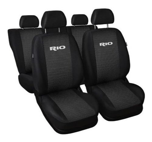 Cubreasientos Para Kia Rio+ 2 Logos Estampados De Regalo