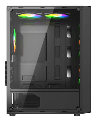 Gabinete Gamer Liketec Sigma Preto Com 4 Fans Led Rgb Usb 3