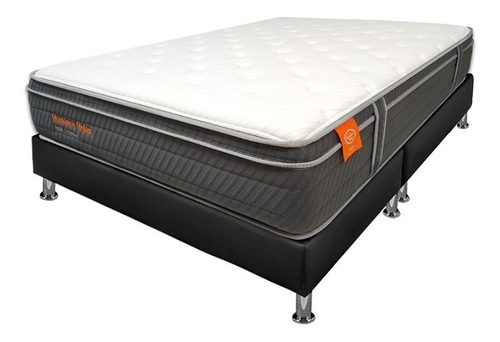 Colchón Firme Queen 160 Pedic Premium + Base Acacia