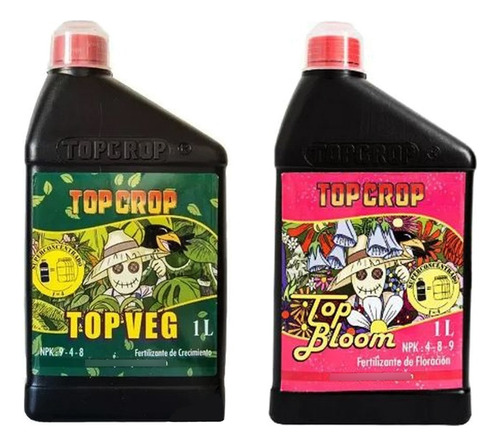 Top Crop Top Veg + Top Bloom 1l Fertilizante Combo Completo