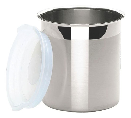 Pote Tramontina Cucina Aço Inox Para Mantimentos 14cm 2,3l Cor Branco