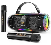 Comprar Máquina De Karaoke Con 2 Micrófonos Inalámbricos - Pa Portát