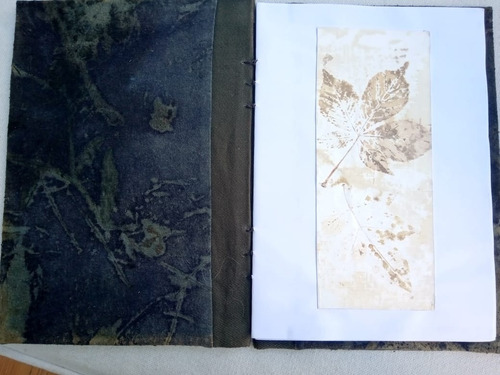Imagen 4 de 5 de Cuaderno Artístico, Impresión Vegetal. Cielo