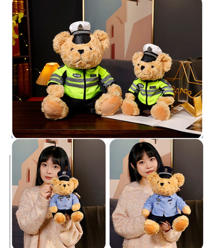 (bl-a) Oso De Peluche Comfortable Bear Oficina De Policía Mi
