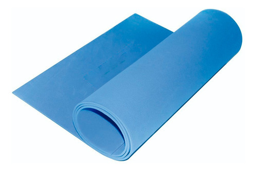 Tapete  Eva Mat Para Yoga Pilates 180 X 60 Cm X 5mm Cor Azul